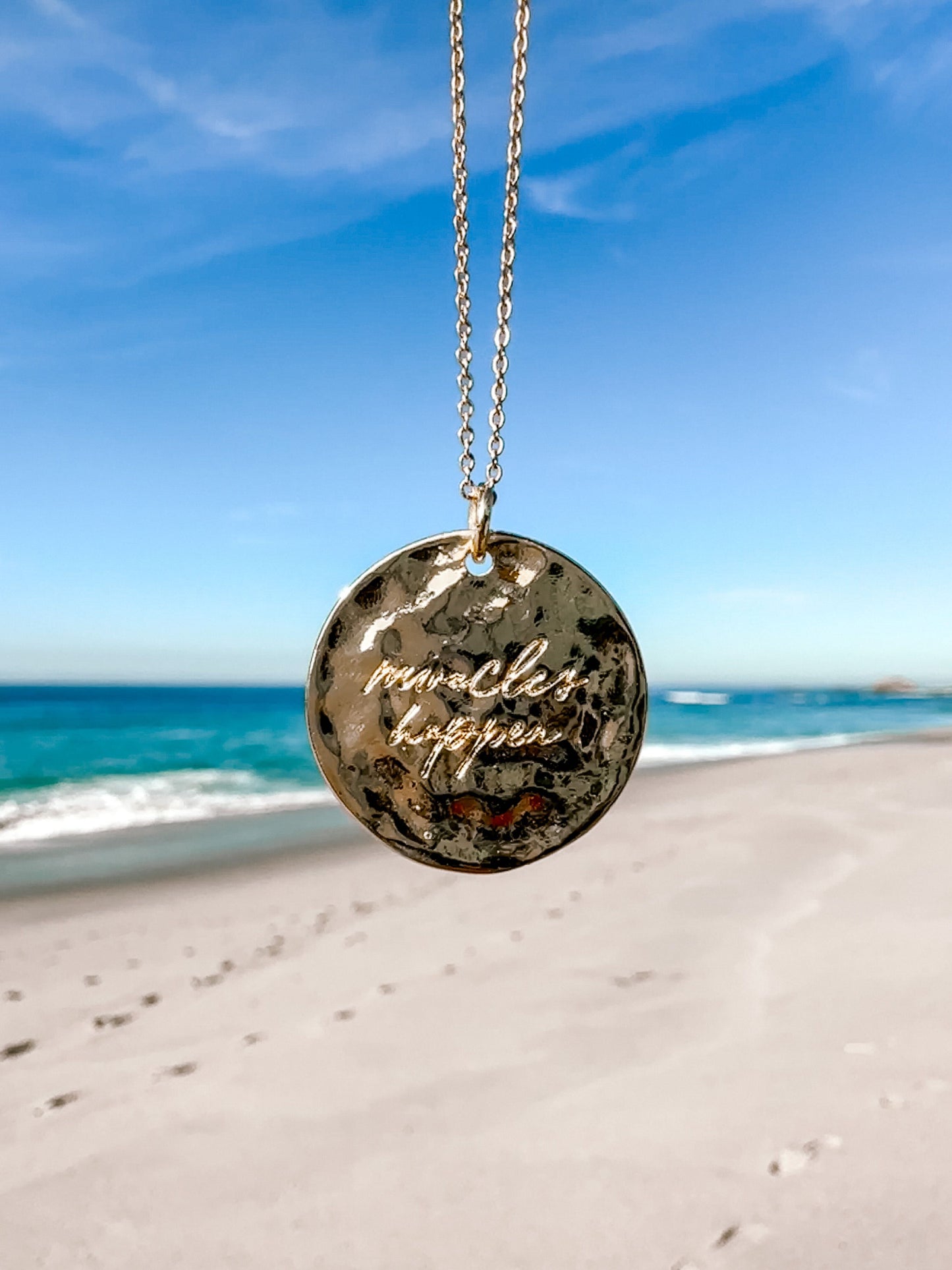 Miracles Happen Gold Necklace